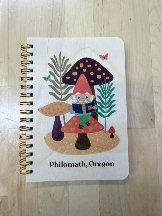 Philomath, Oregon Wooden Gnome Notebook!