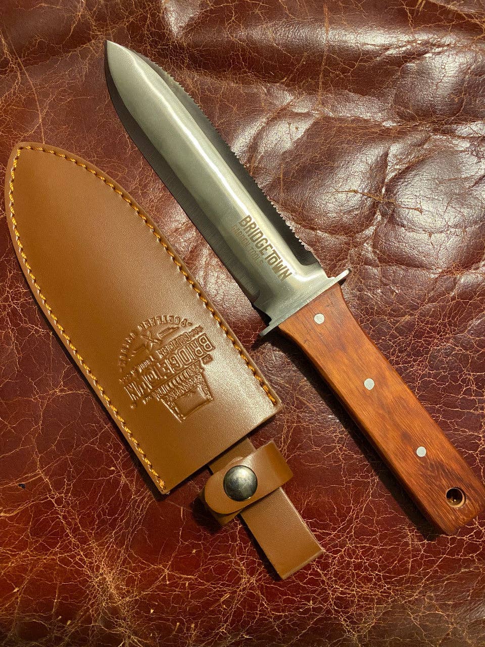 Rosewood Handle Stainless Hori Hori Gardening Knife