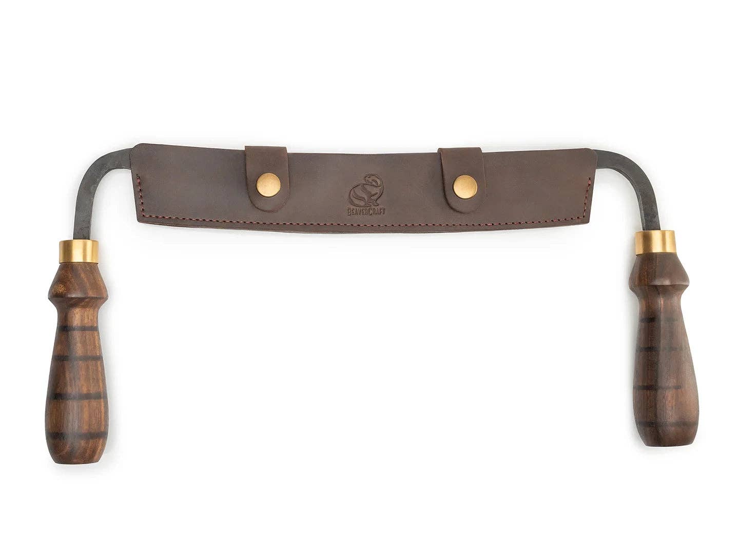 Hand-Forged Drawknife with Leather Sheath