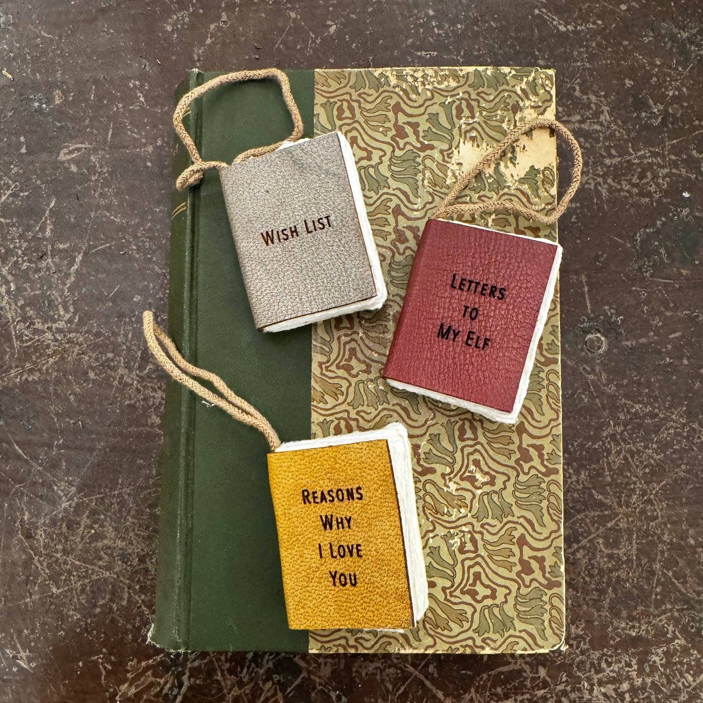 Little Book Ornaments with Cotton Hanger - Assorted Set of 6