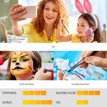 ARTIFY Premium Nylon Hair Watercolor Brush 12 Piece Set