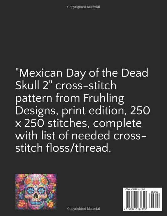 Mexican Day of the Dead Skull 2 Cross-Stitch Pattern