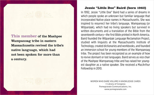 Women Who Dare Vol. III Knowledge Cards