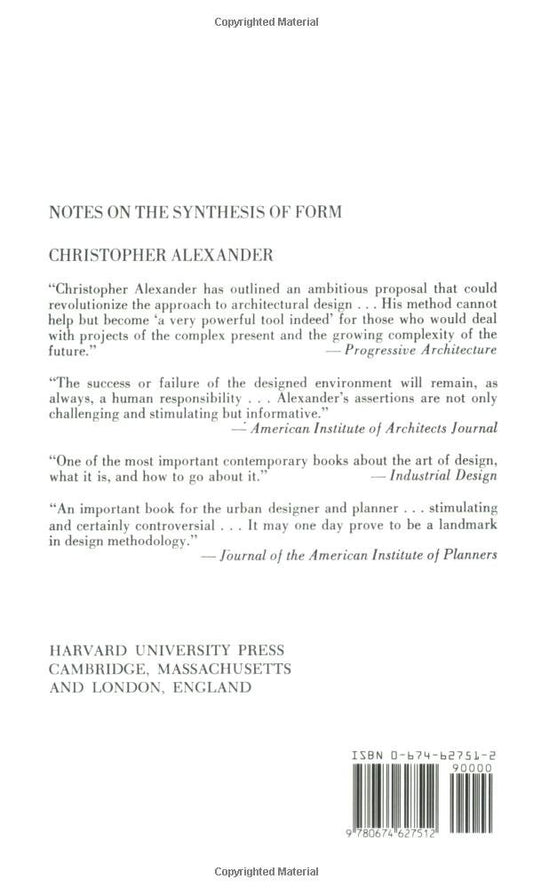 Notes on the Synthesis of Form (Revised)