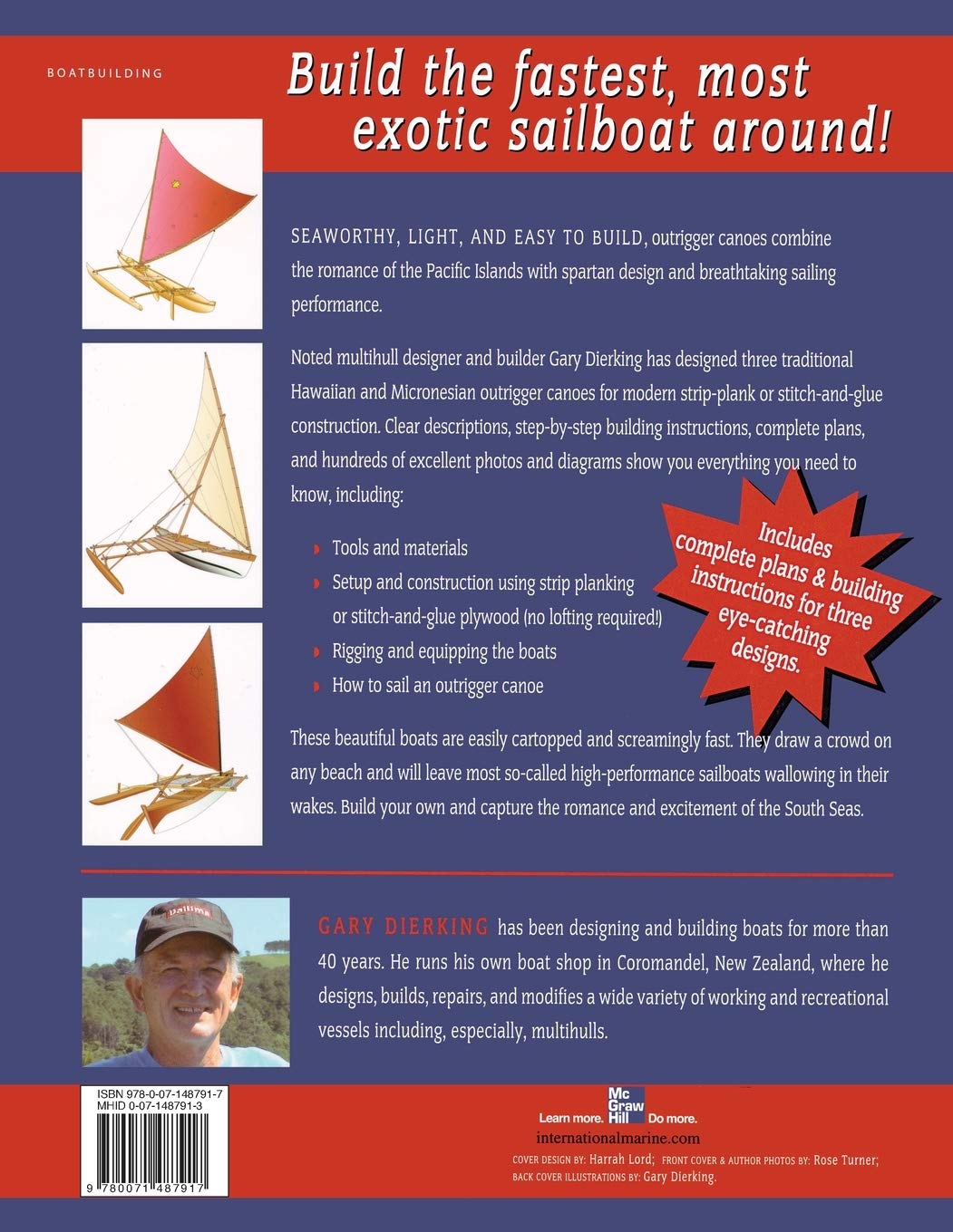Building Outrigger Sailing Canoes: Modern Construction Methods for Three Fast, Beautiful Boats by Gary Dierking