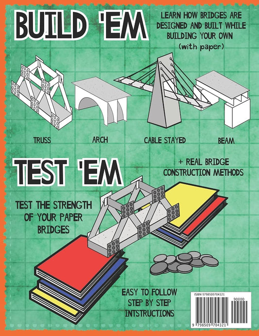 How To Build A Bridge: Paper Model Kit For Kids To Learn Bridge Building Methods and Techniques With Paper Crafts: Paper Model Kit For Kids To Learn Bridge Building Methods and Techniques With Paper Crafts
