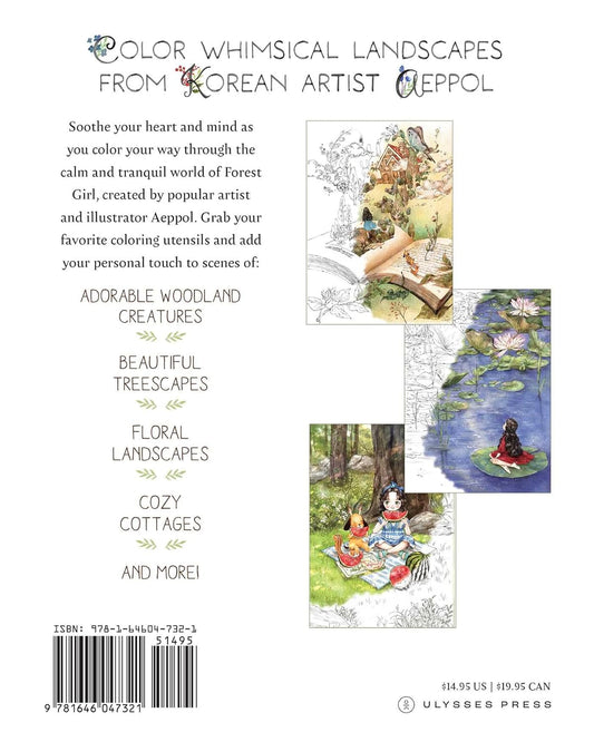 The Forest Girl's Coloring Book: Enchanting Coloring Pages of Nature, Animals, and Cozy Scenes for Relaxation and Stress Relief