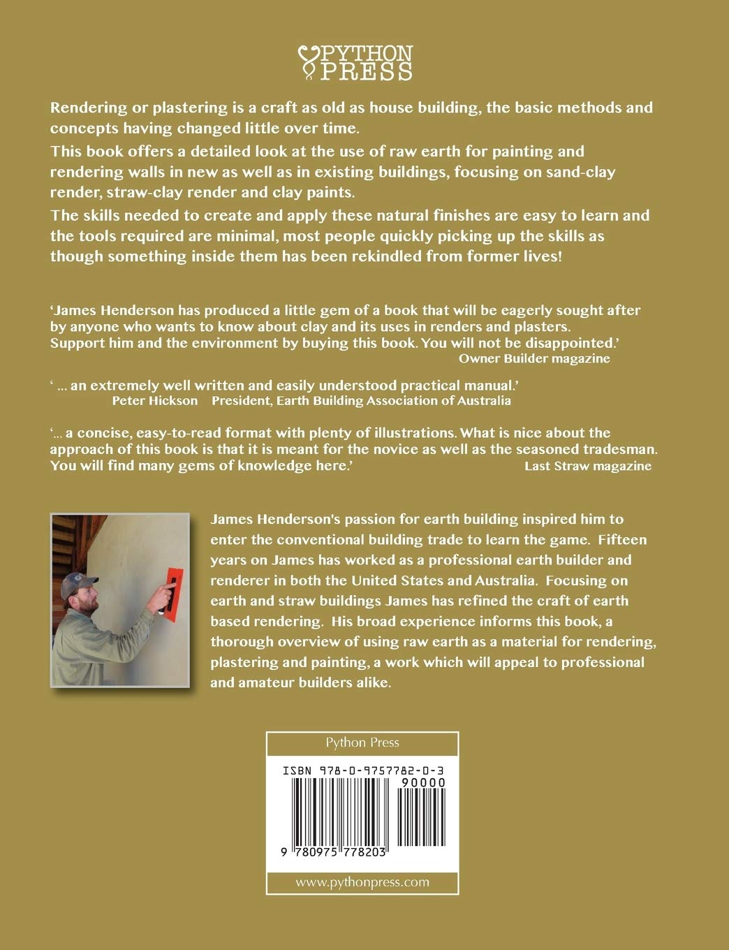 Earth Render - The Art of Clay Plaster, Render and Paints