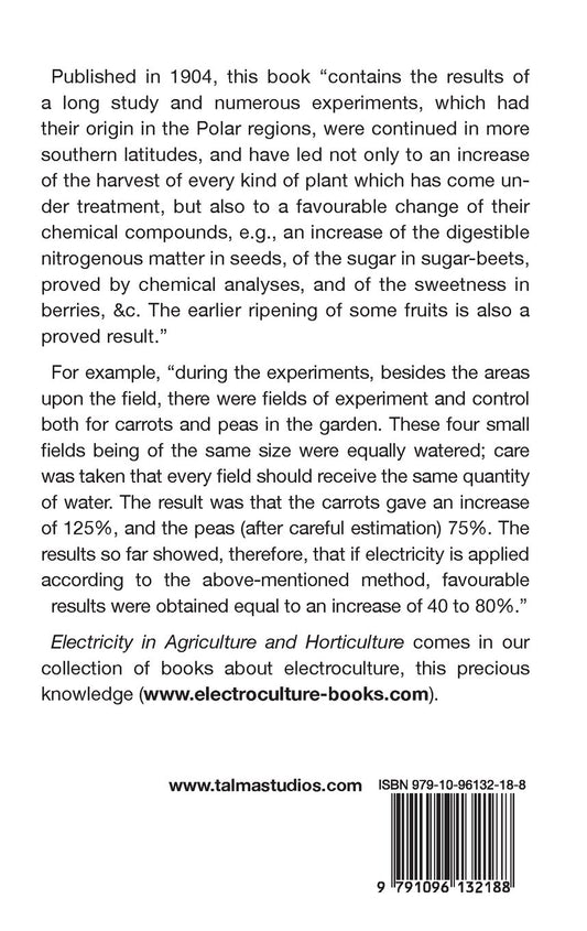 Electricity in Agriculture and Horticulture