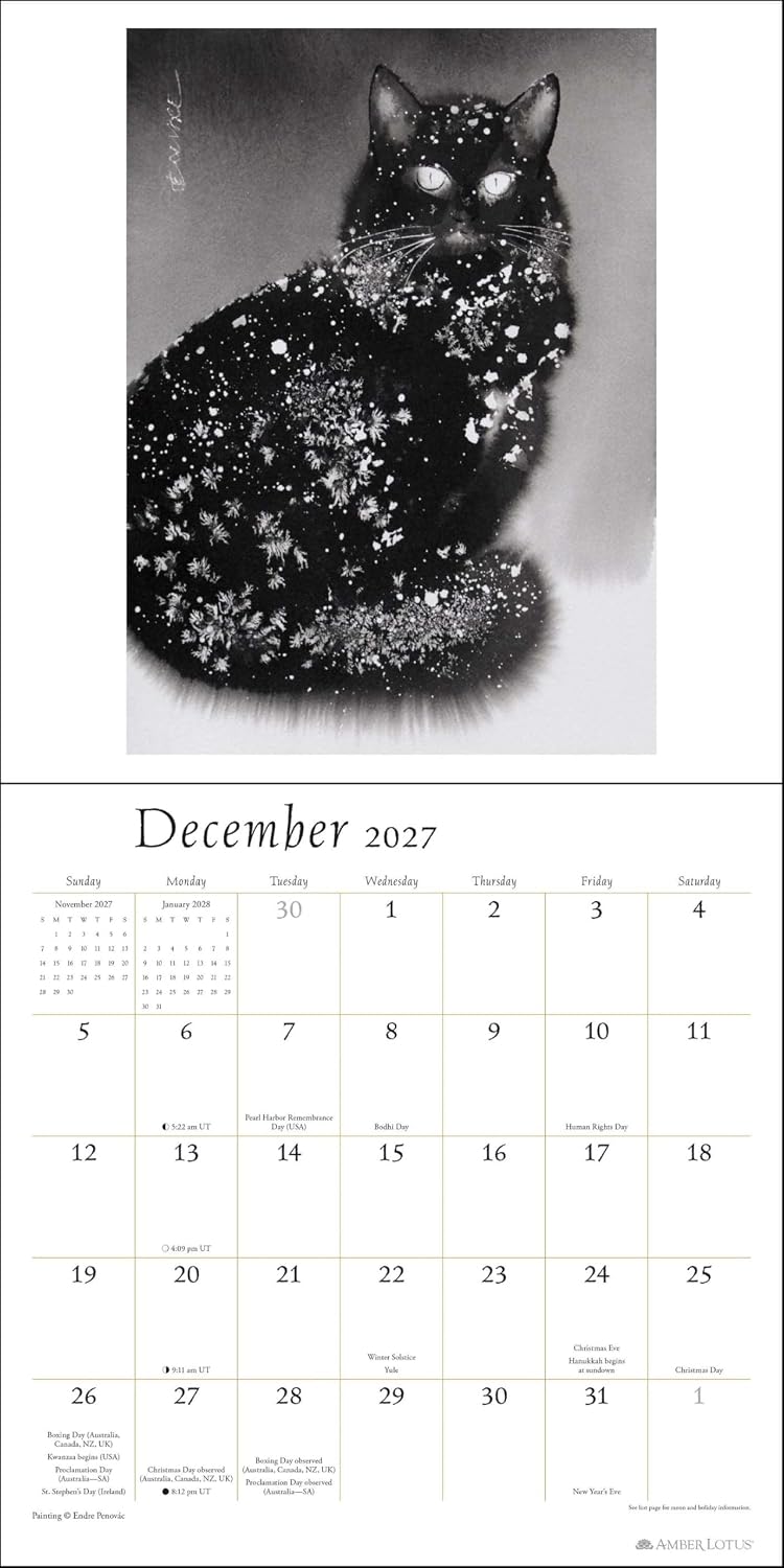 The Artful Cat 2027 Wall Calendar