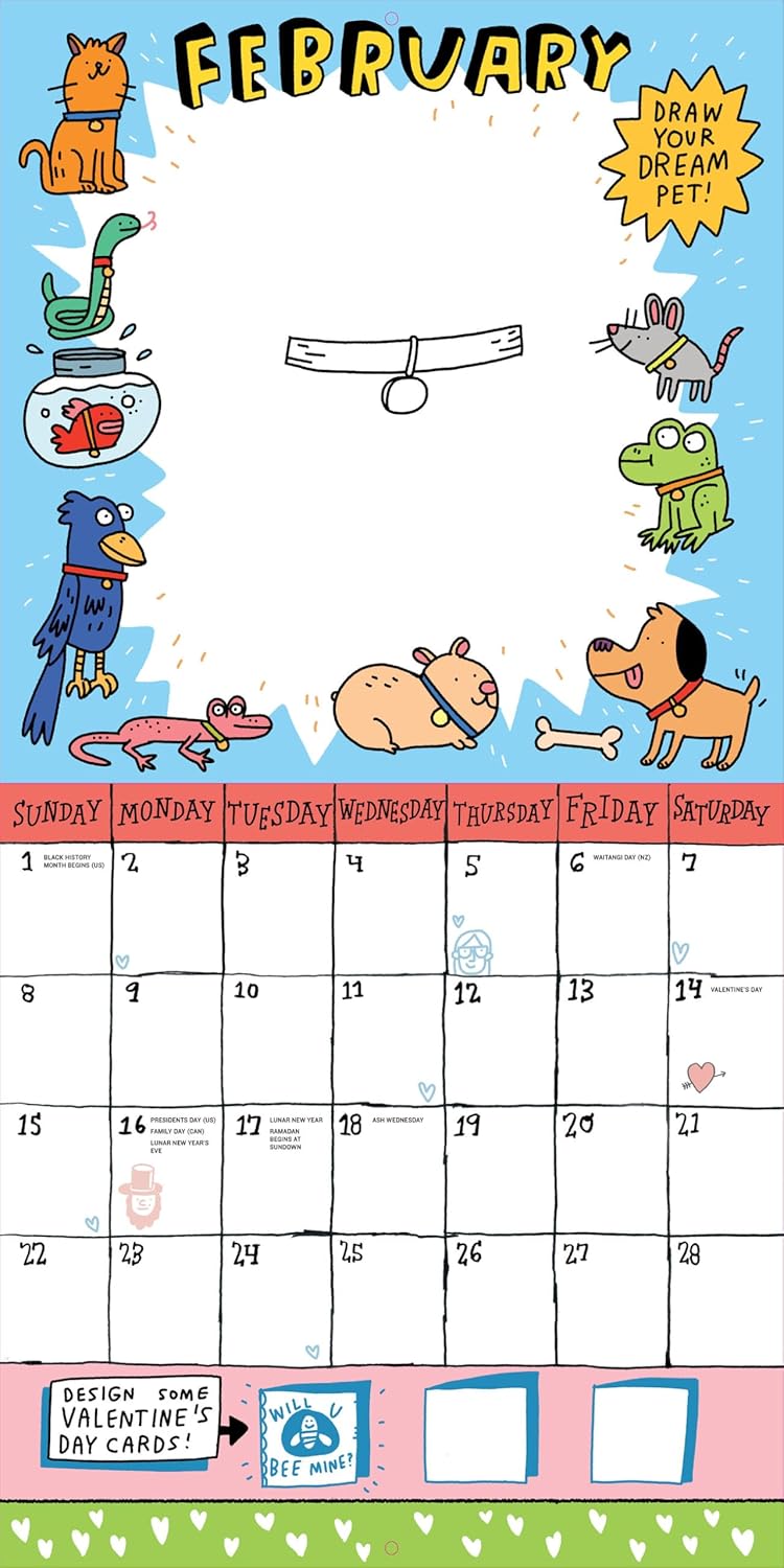 Kid's Awesome Activity Wall Calendar 2026: Includes 300+ Super Fun Stickers! by Mike Lowery & Workman Calendars