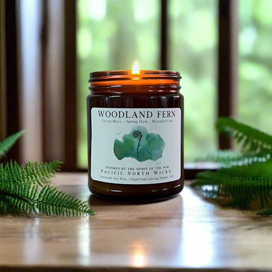 Woodland Fern Candle | Spring Green Moss and Dew | Soy Wax