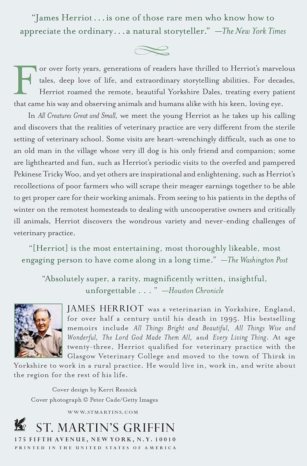 All Creatures Great and Small: The Warm and Joyful Memoirs of the World's Most Beloved Animal Doctor by James Herriot