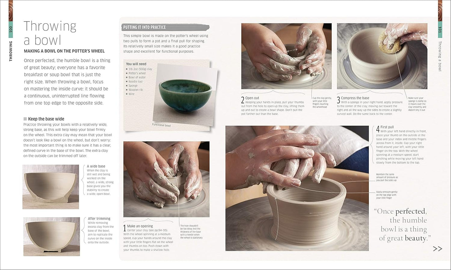 Complete Pottery Techniques: Design, Form, Throw, Decorate and More, with Workshops from Professional Makers by DK