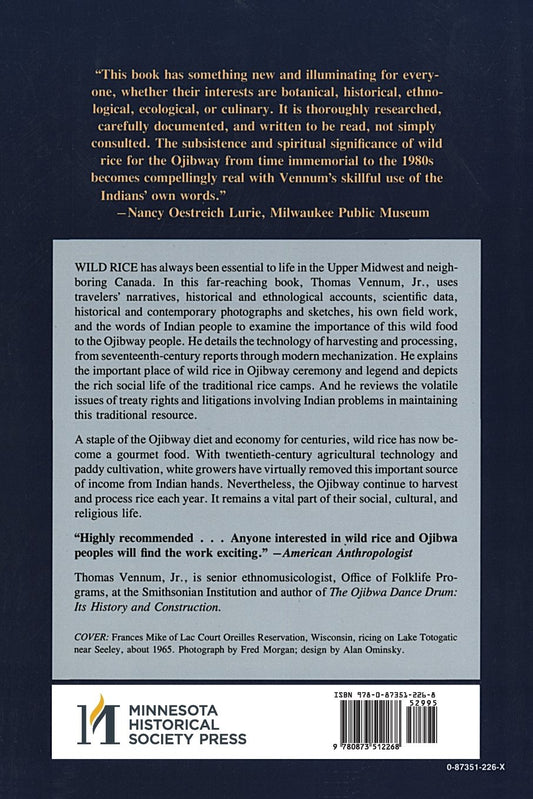 Wild Rice and the Ojibway People by Thomas Vennum