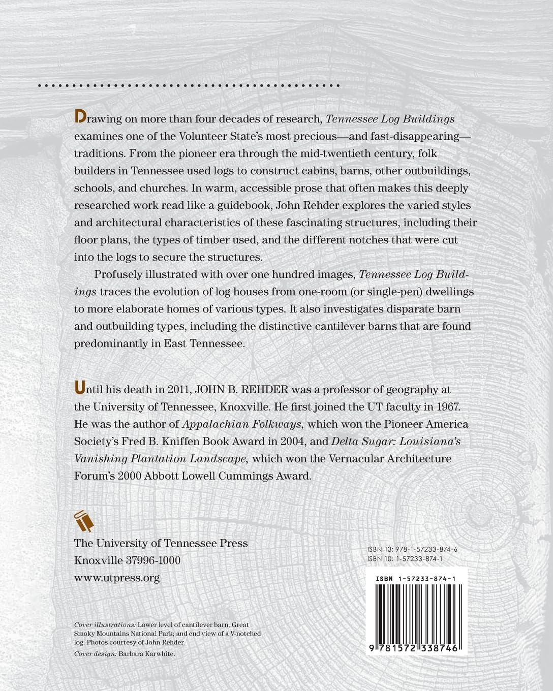 Tennessee Log Buildings: A Folk Tradition (First Edition)