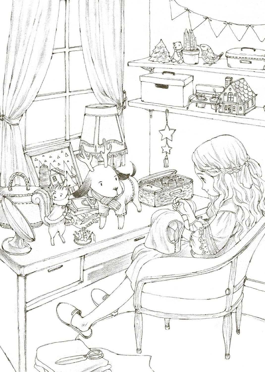 The Forest Girl's Coloring Book: Enchanting Coloring Pages of Nature, Animals, and Cozy Scenes for Relaxation and Stress Relief