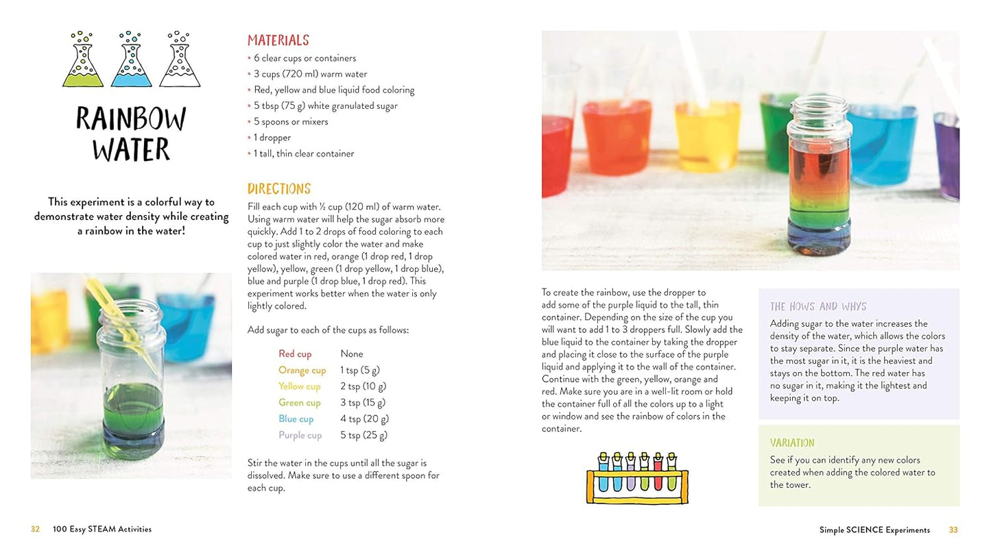 100 Easy STEAM Activities: Awesome Hands-On Projects for Aspiring Artists and Engineers by Andrea Scalzo Yi