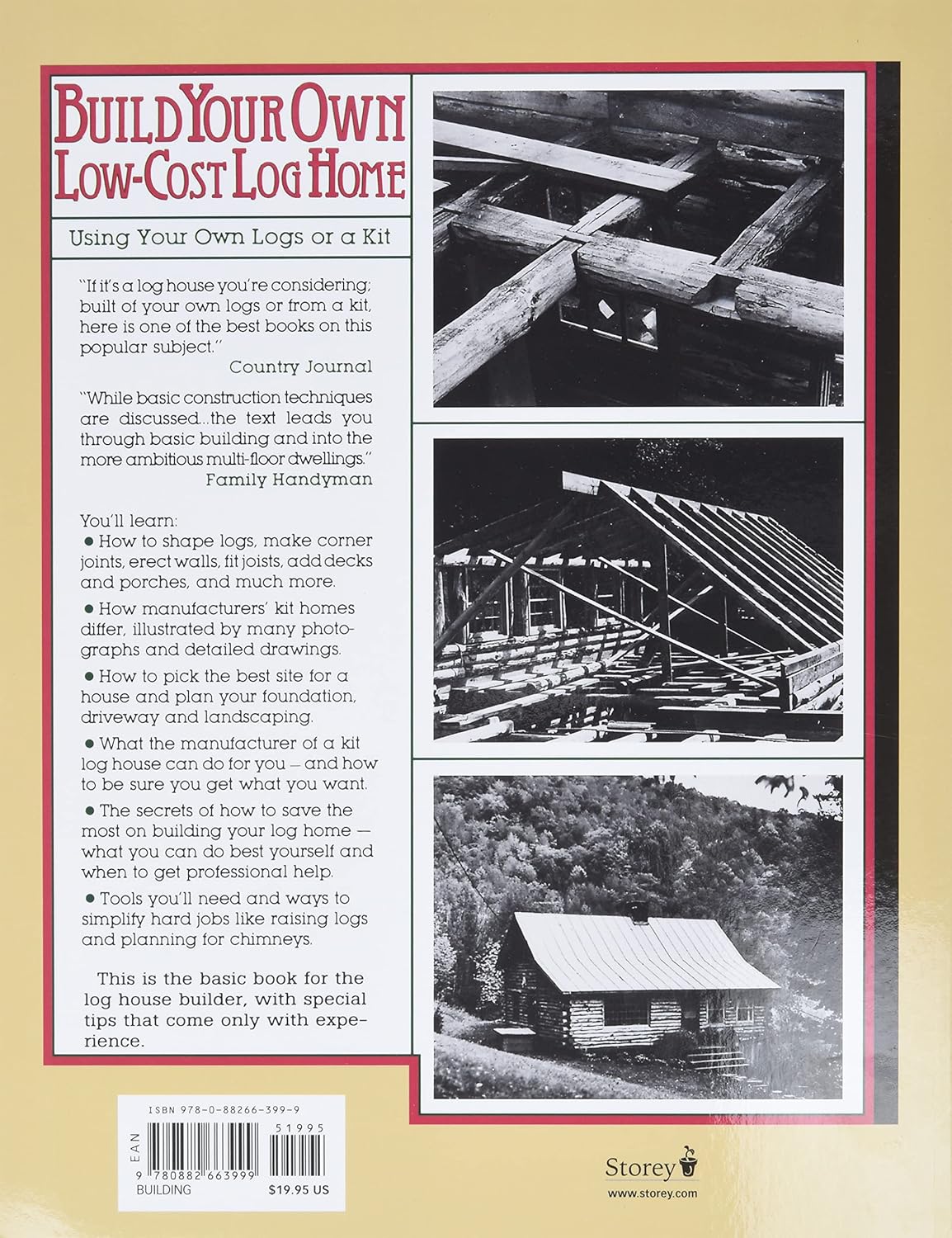 Build Your Own Low-Cost Log Home (Revised)