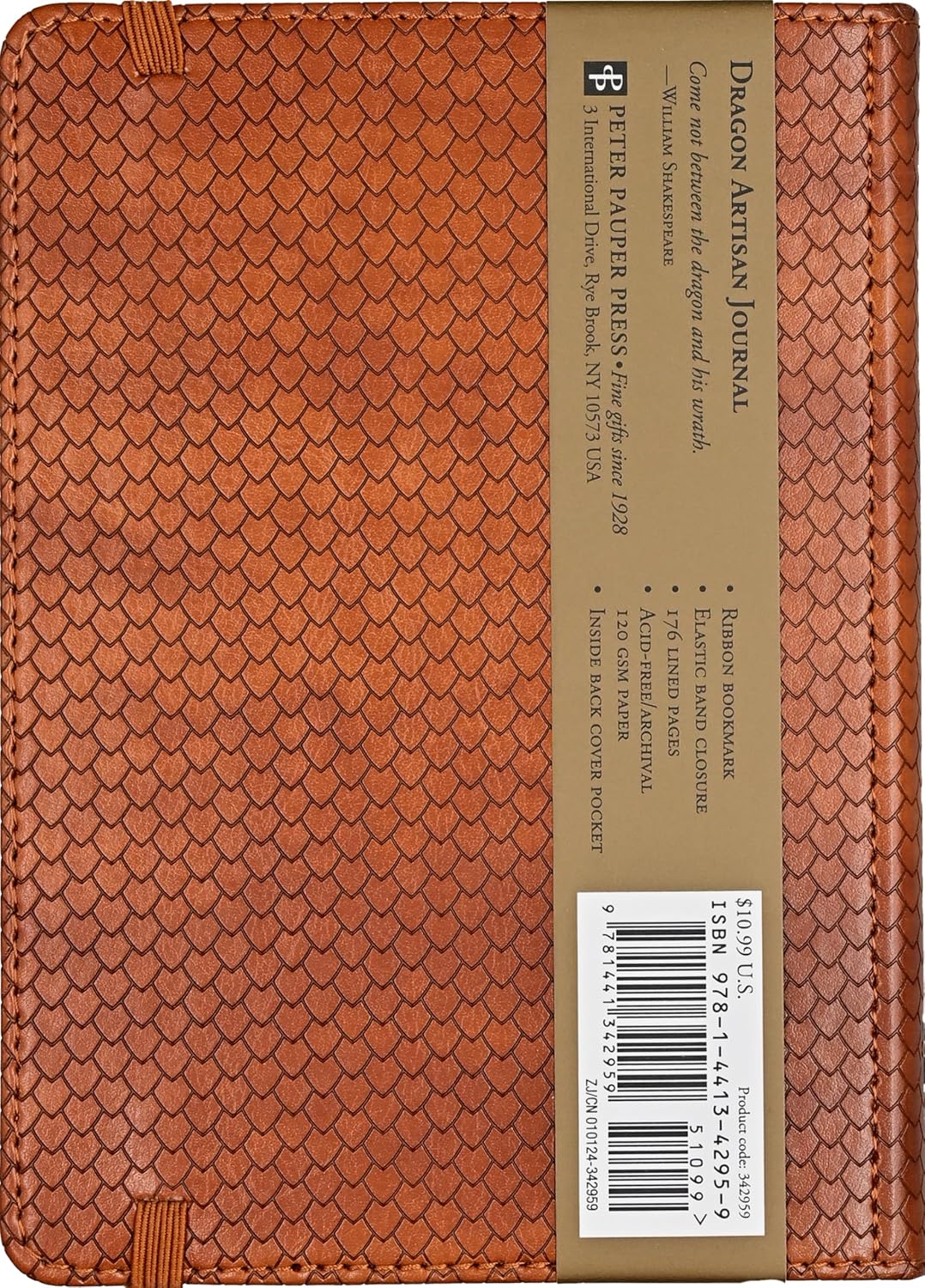 Artisan Dragon Journal- vegan leather