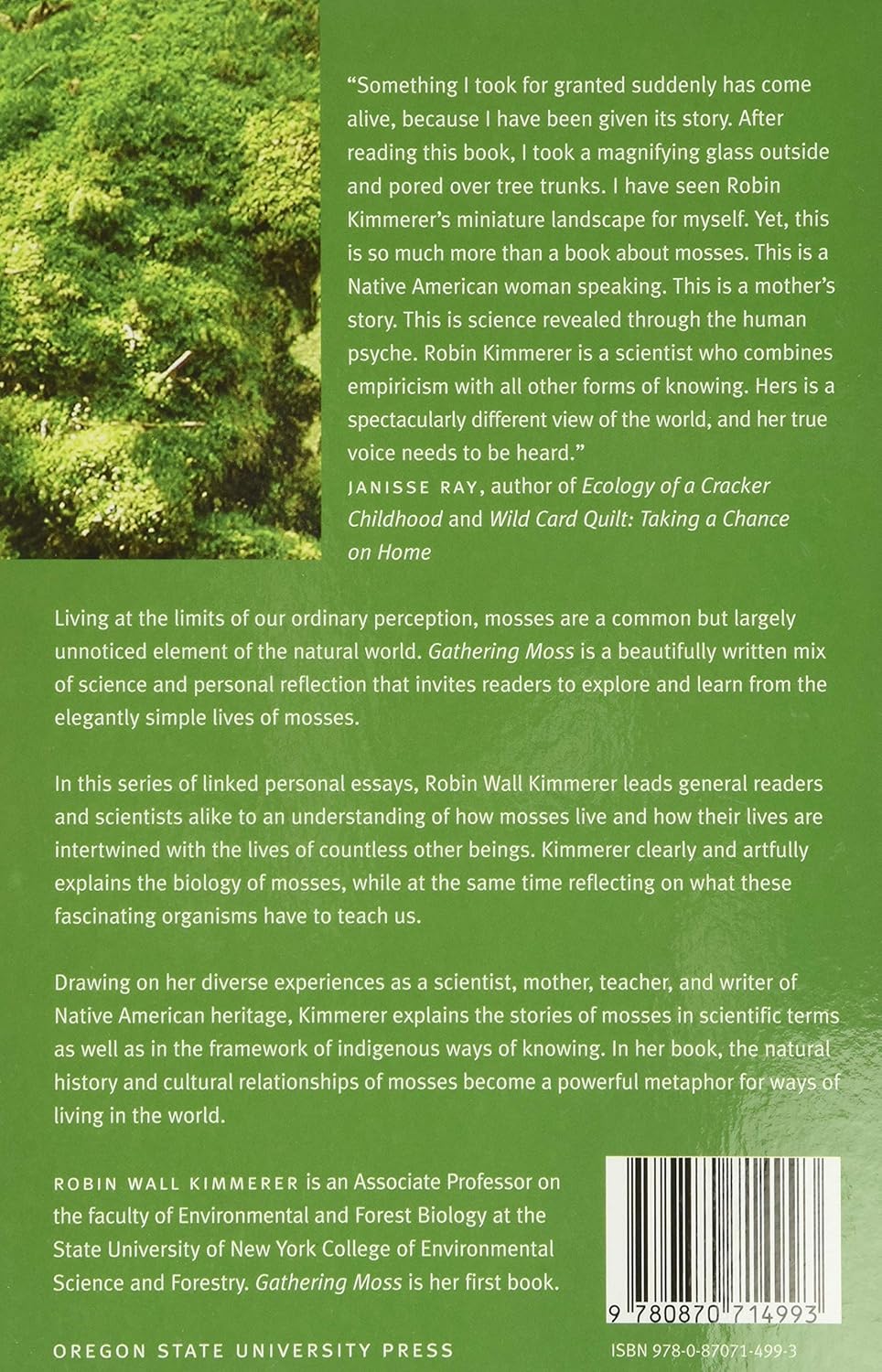 Gathering Moss: A Natural and Cultural History of Mosses by Robin Wall Kimmerer