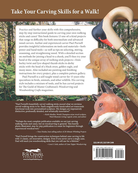 Carving Creative Walking Sticks and Canes: 13 Projects to Carve in Wood: 13 Projects to Carve in Wood