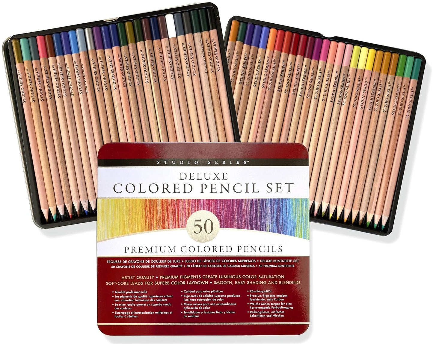 Studio Series Deluxe 50 Colored Pencil Set by Peter Pauper Press, Inc
