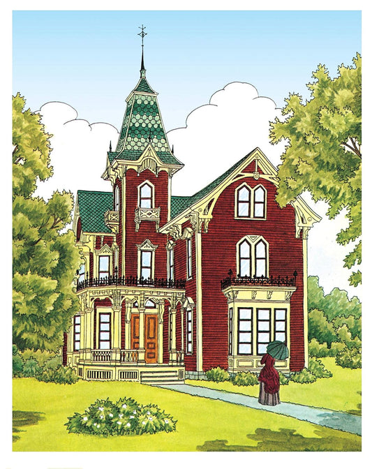 Creative Haven the American House Architecture Coloring Book