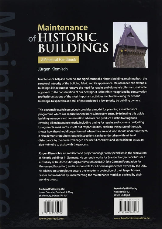 Maintenance of Historic Buildings: A Practical Handbook
