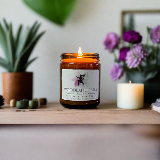 Woodland Fairy Candle | Enchanted Woods | Whimsy | Amber Jar