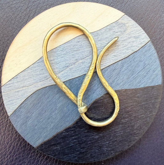 Hand Forged Brass Infinity Key Rings - 3 sizes made by Mark Files