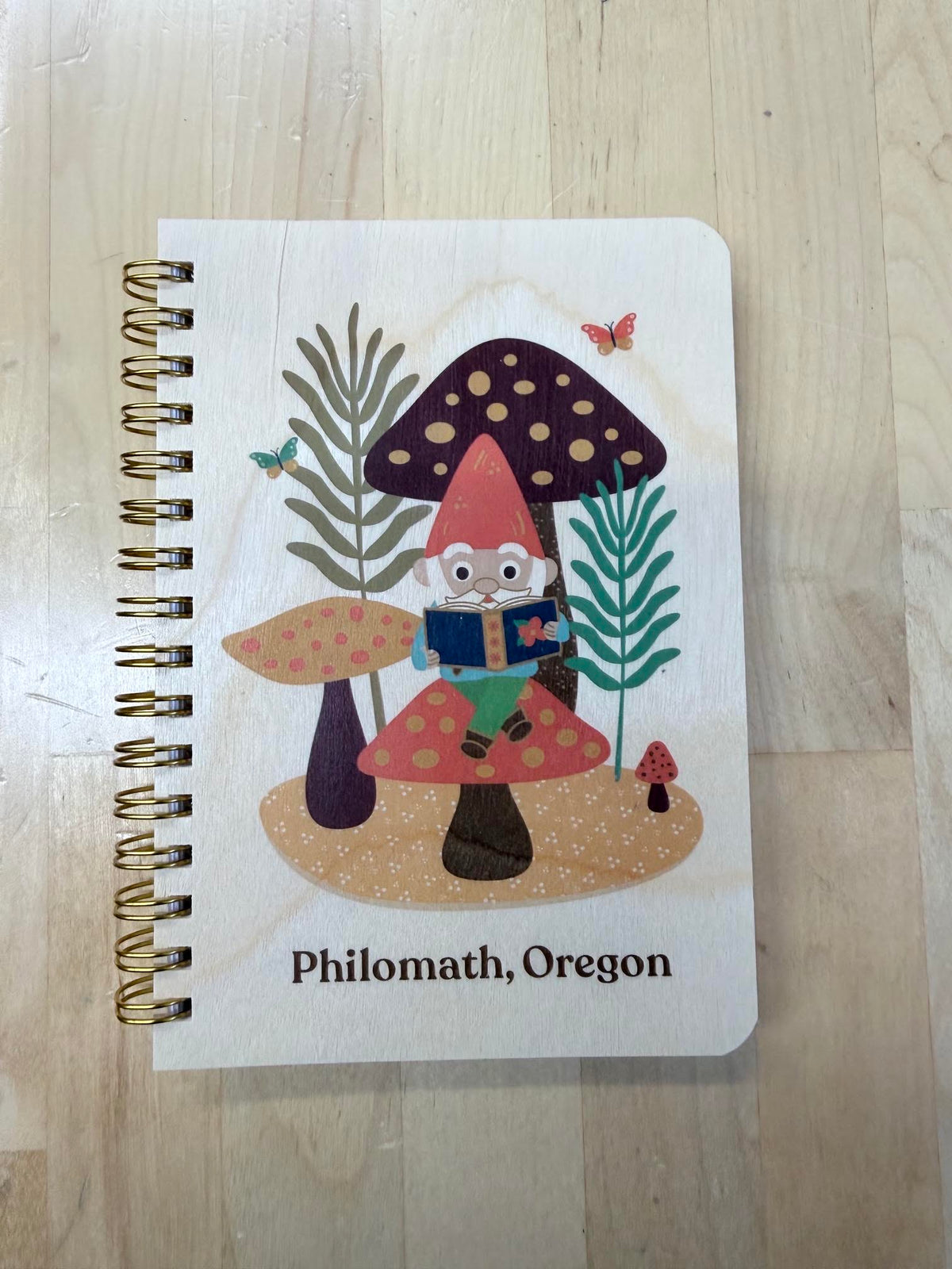 Philomath, Oregon Wooden Gnome Notebook!
