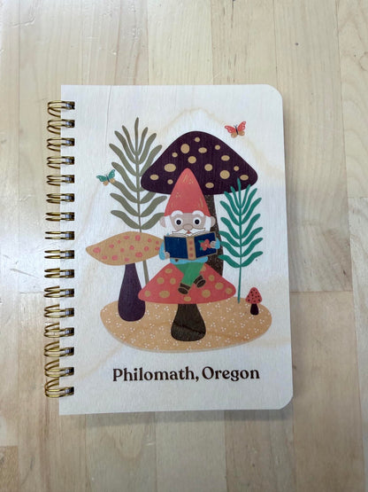 Philomath, Oregon Wooden Gnome Notebook!