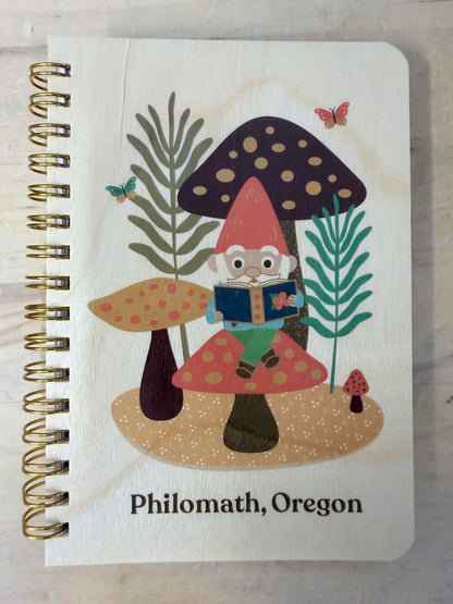 Philomath, Oregon Wooden Gnome Notebook!