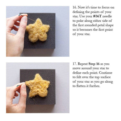 Garland of Stars - Needle Felting Kit - Beginner
