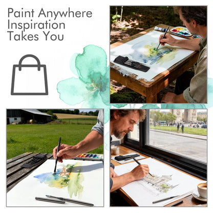 ARTIFY 3 PCS Travel Watercolor Brush Set