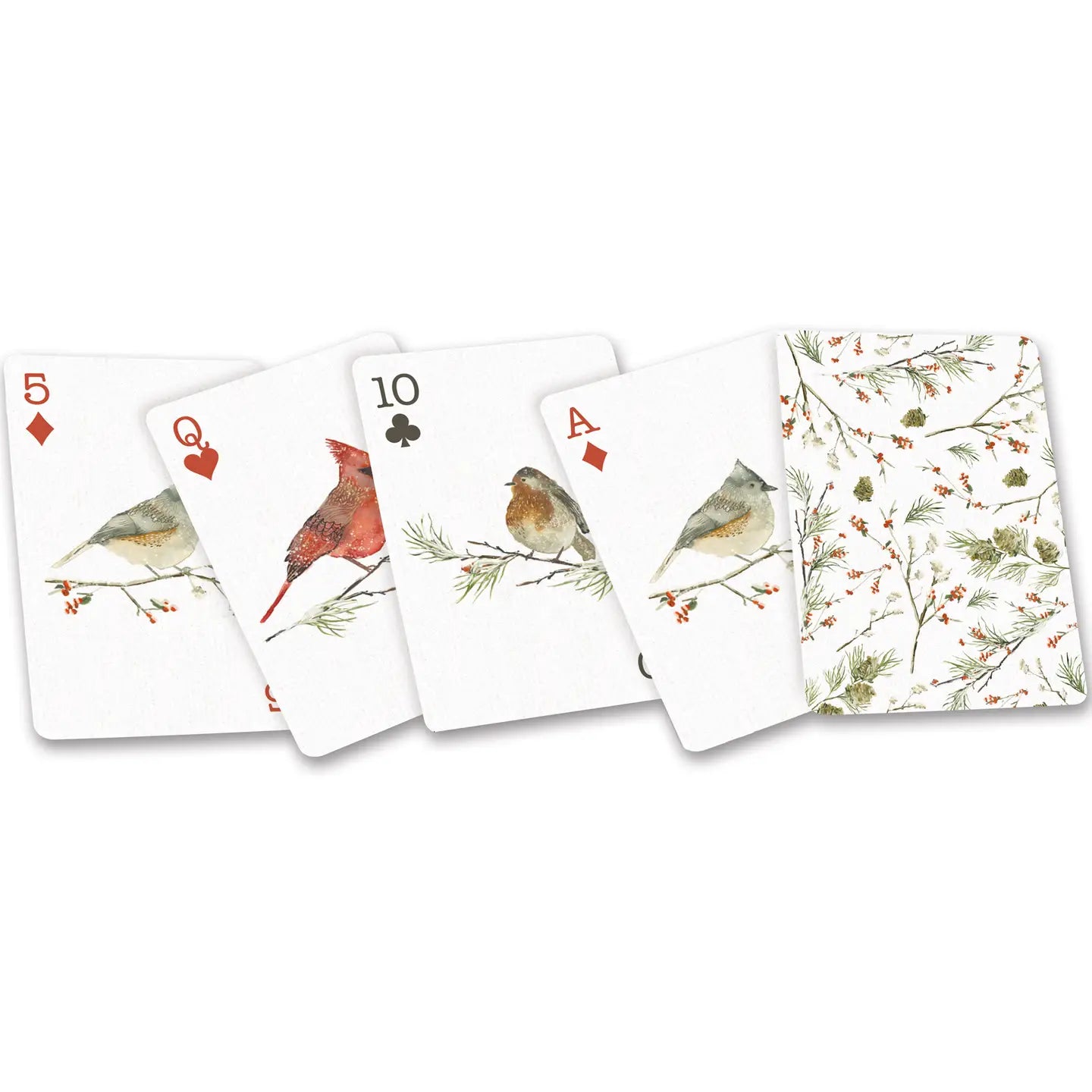 Winter Birds Playing Cards