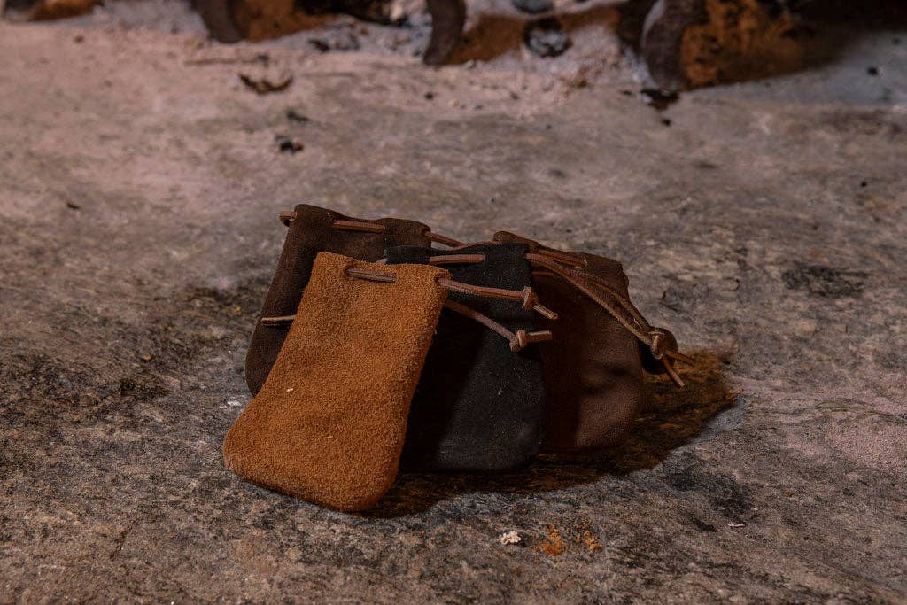 Drawstring Leather Bag