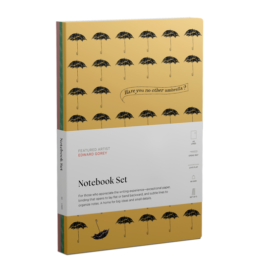 Edward Gorey Notebook Set of Three