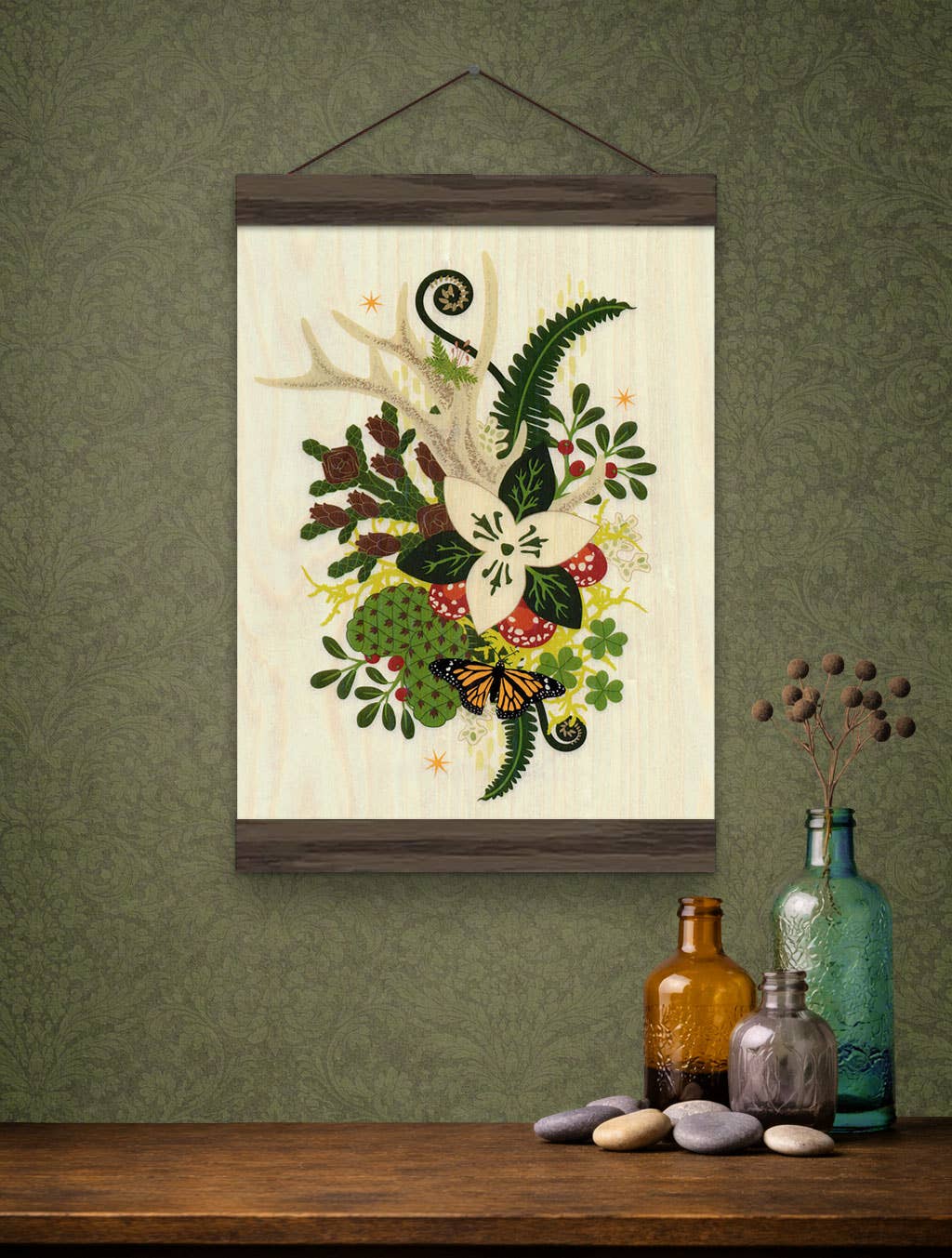 Cascadian Bouquet Small Wood Print