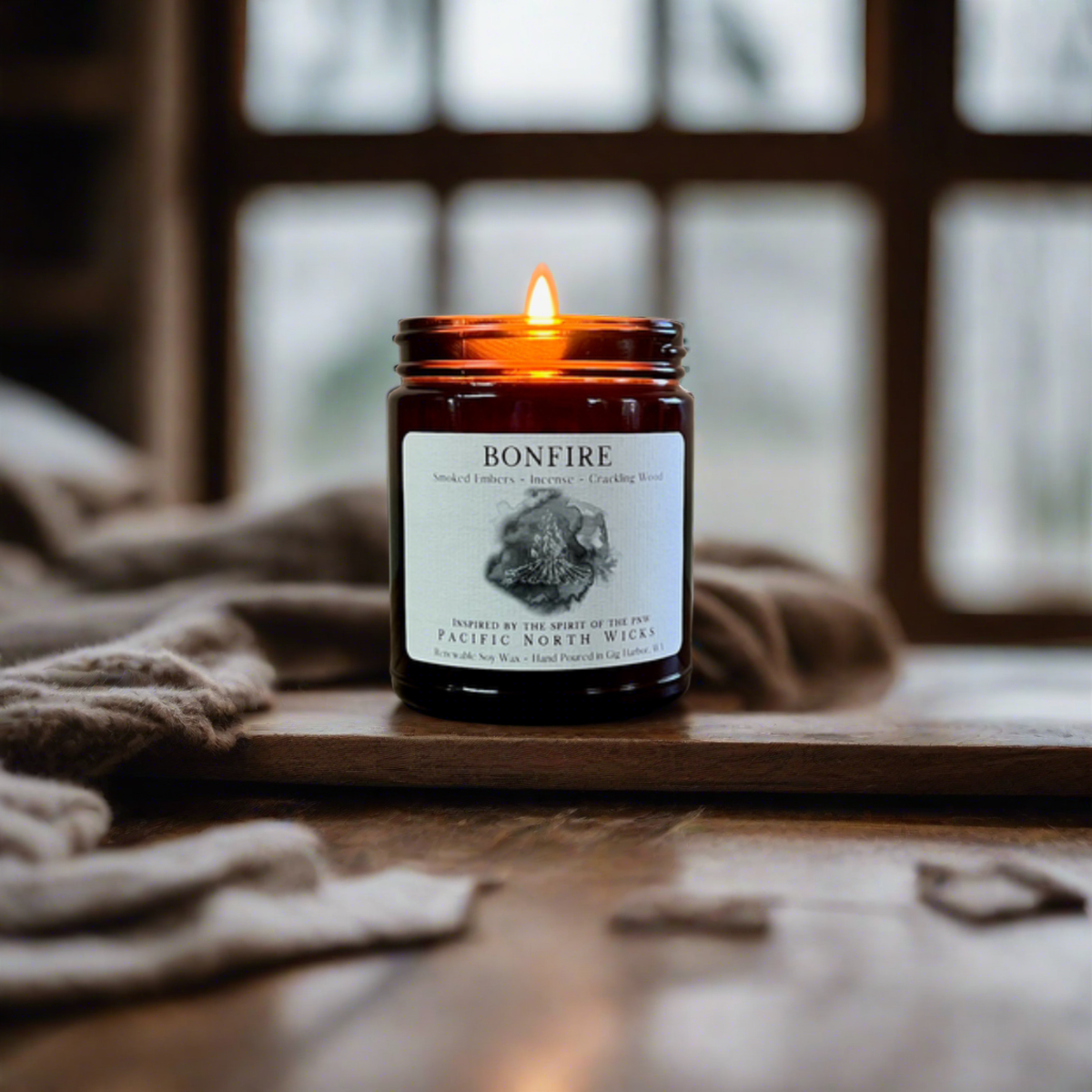 Bonfire Candle | Campfire Inspired | Clean Burning Soy Wax