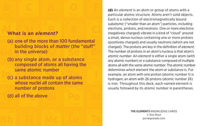 The Elements: A Quiz Deck on the Periodic Table Knowledge Cards