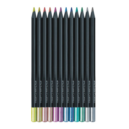 Black Edition Metallic Color Pencils Set of 12
