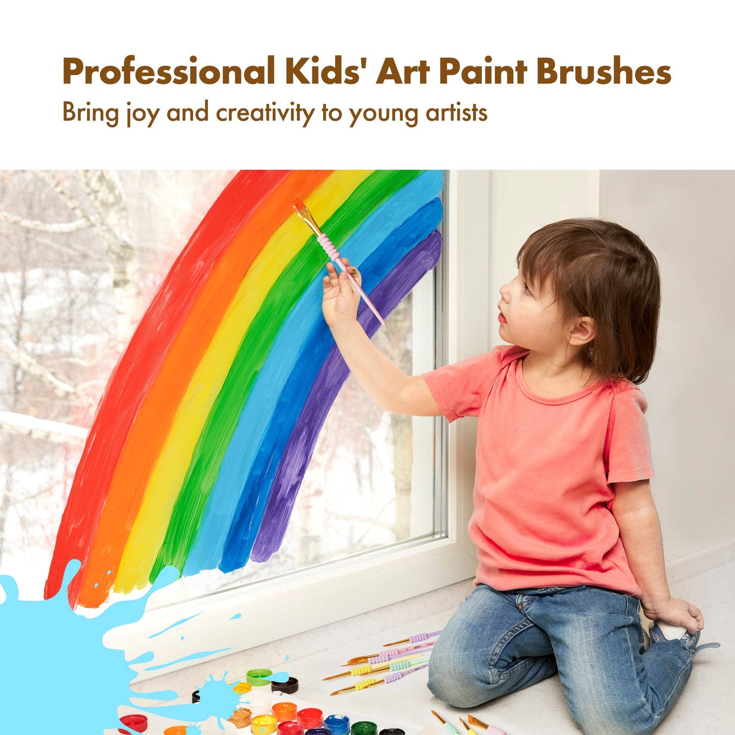 ARTIFY 12 PCS All-Purpose Paint Brushes for Kids