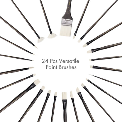 ARTIFY 24 PCS Long Handle Paint Brush Set