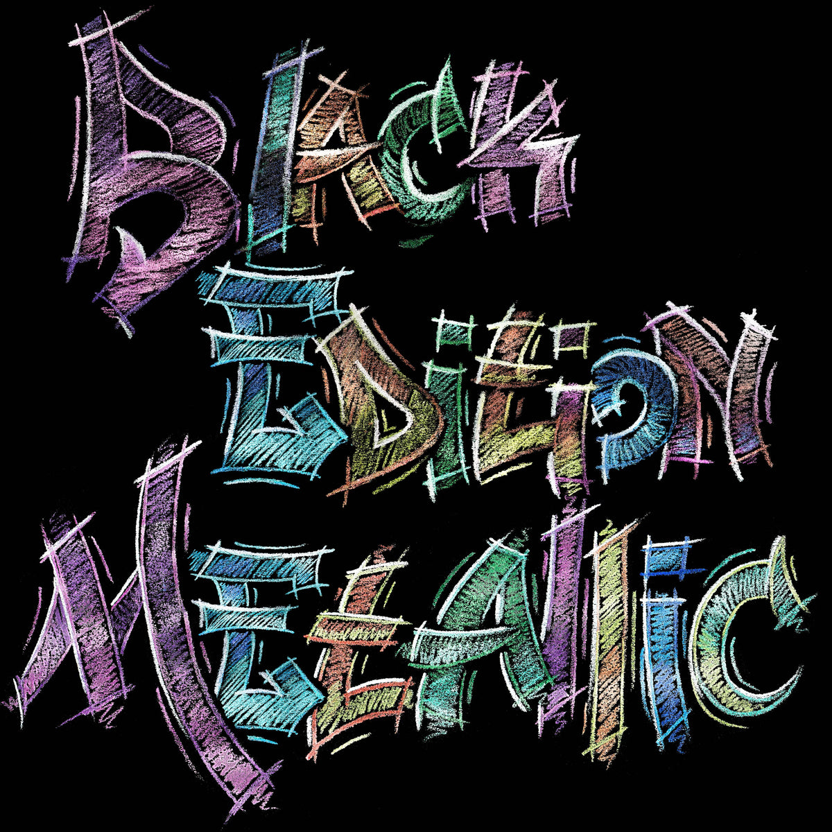 Black Edition Metallic Color Pencils Set of 12
