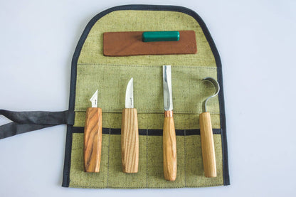 Wood Carving Tool Set for Spoon Carving with Beginner's Guide