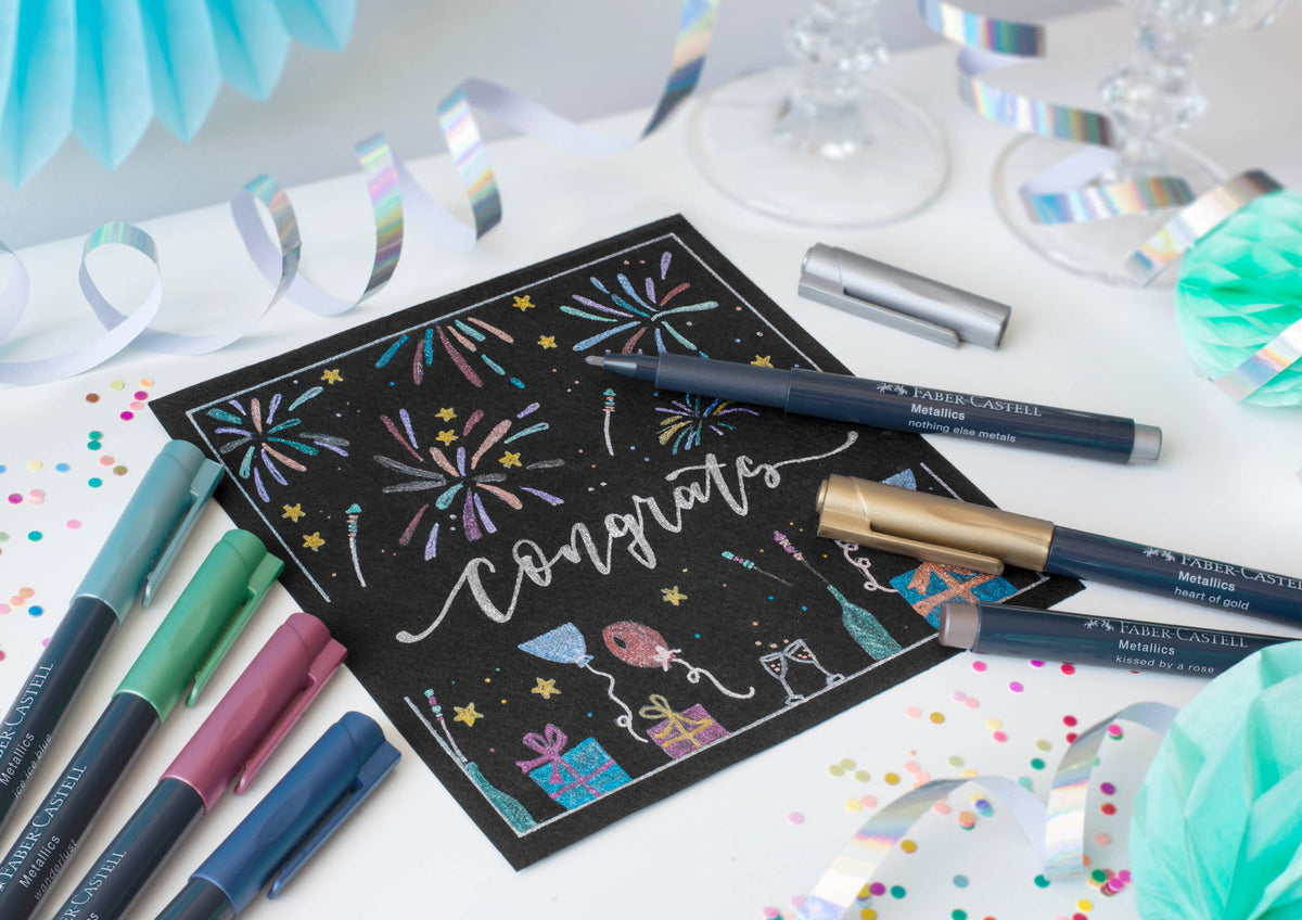 Metallic Multi-Surface Creative Markers Set of 12