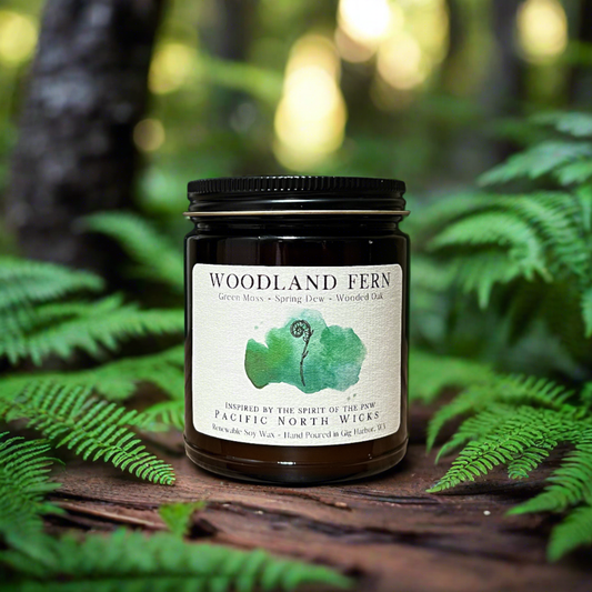 Woodland Fern Candle | Spring Green Moss and Dew | Soy Wax