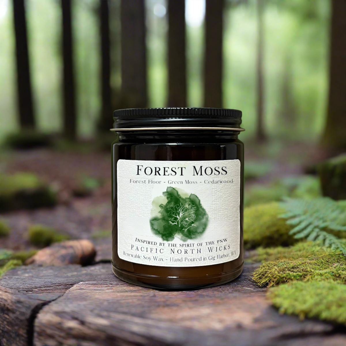 Forest Moss Candle | Mossy Woods | PNW Inspired | Soy Wax